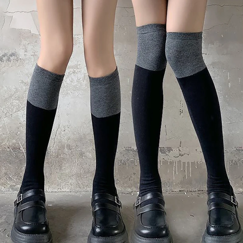 Women's Sexy Stockings Black Gray Stitching Over Knee Long Socks Winter Cotton Thigh Socks Lady Girls Calf Sock Elastic Stocking
Women's Sexy Stockings Black Gray Stitching Over Knee Long Socks Winter Cotton Thigh Socks Lady Girls Calf Sock Elastic Stocking