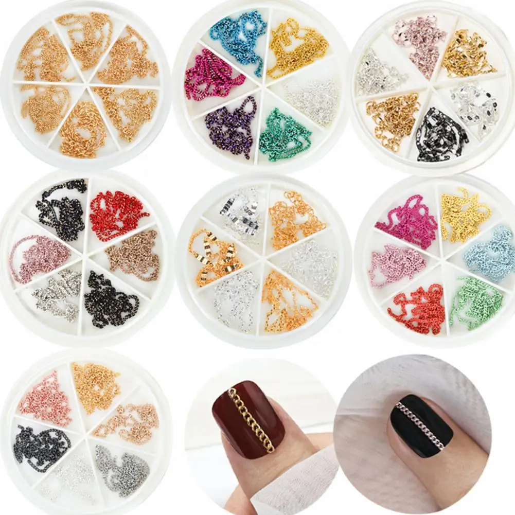 Nail Art Decoration Colorful Metal Chain Nail Art Jewelry Supplies for Diy Manicure Phone Case Bracelet Exquisite for Nail
Nail Art Decoration Colorful Metal Chain Nail Art Jewelry Supplies for Diy Manicure Phone Case Bracelet Exquisite for Nail