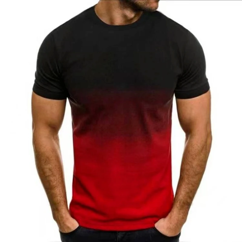 2023 Summer Men T-shirt Gradient Casual Short-sleeved Shirt Daily Street Wear Round-neck Tops Large Fashion Men's Clothing 6XL
2023 Summer Men T-shirt Gradient Casual Short-sleeved Shirt Daily Street Wear Round-neck Tops Large Fashion Men's Clothing 6XL