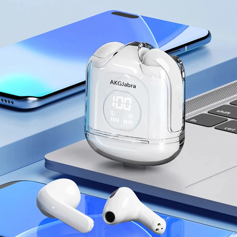 

AKGJabra Wireless Earbuds XT65 Bluetooth5.3 Headphones HiFi Stereo Sound Waterproof Sports Headset Built in Mic In Ear Earphones