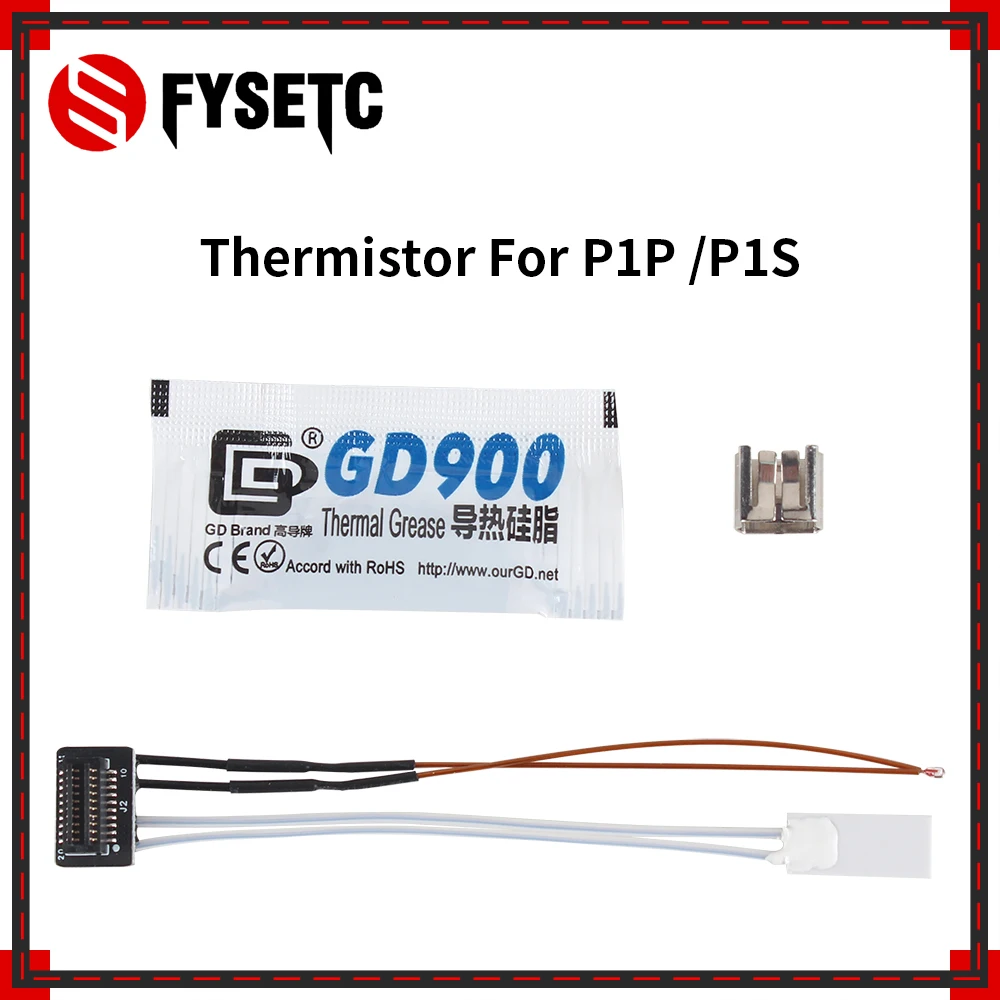 Hotend Thermistor For Bambu Lab P1P P1S Thermistor Ceramic Cartridge Heater 24V 48W Heating Tube Thermal Grease for 3D Printing 
Hotend Thermistor For Bambu Lab P1P P1S Thermistor Ceramic Cartridge Heater 24V 48W Heating Tube Thermal Grease for 3D Printing