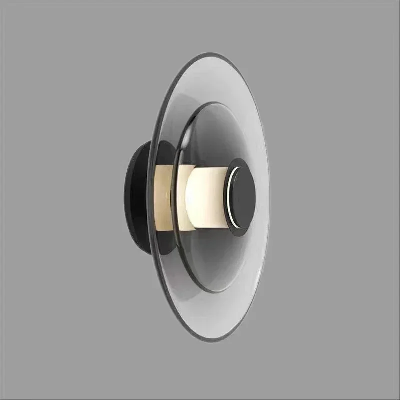 Modern Minimalist Amber Glass Disc Wall Lamp Led Bedroom Living Room Golden Black Indoor Home Decoration Sconce Lighting Fixture
Modern Minimalist Amber Glass Disc Wall Lamp Led Bedroom Living Room Golden Black Indoor Home Decoration Sconce Lighting Fixture