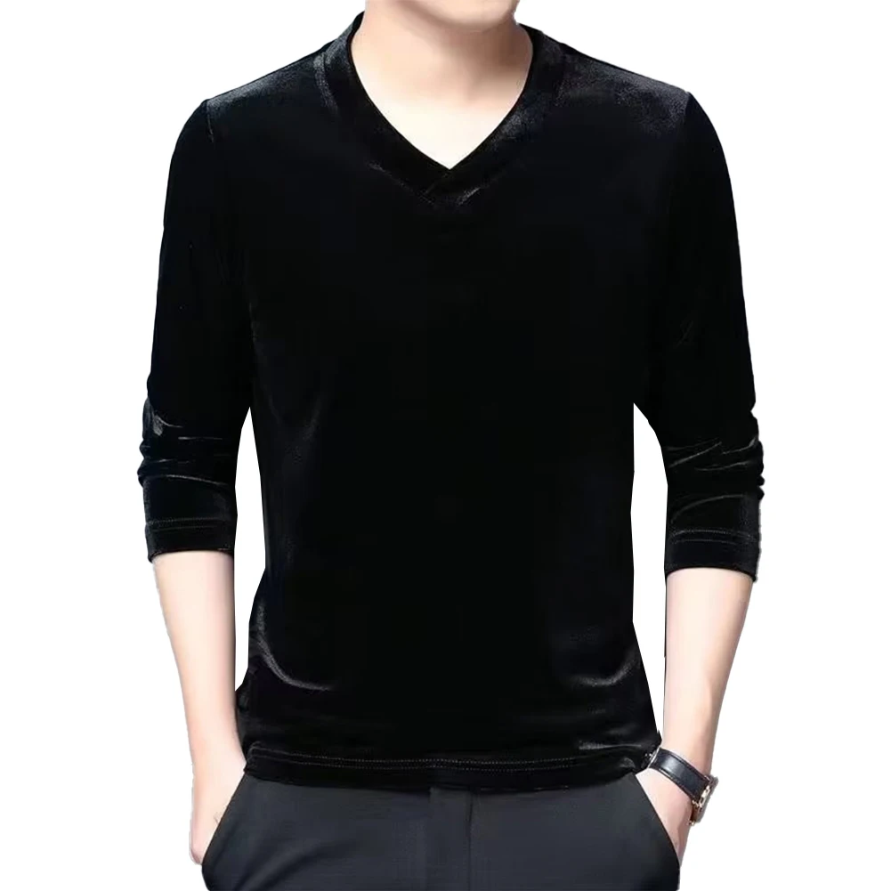 Fashion Men's Casual Velvet T-Shirts Solid Color Long Sleeve V-Neck Pullovers Jumper Blouse Tops Slim Warm T-Shirt For Men
Fashion Men's Casual Velvet T-Shirts Solid Color Long Sleeve V-Neck Pullovers Jumper Blouse Tops Slim Warm T-Shirt For Men