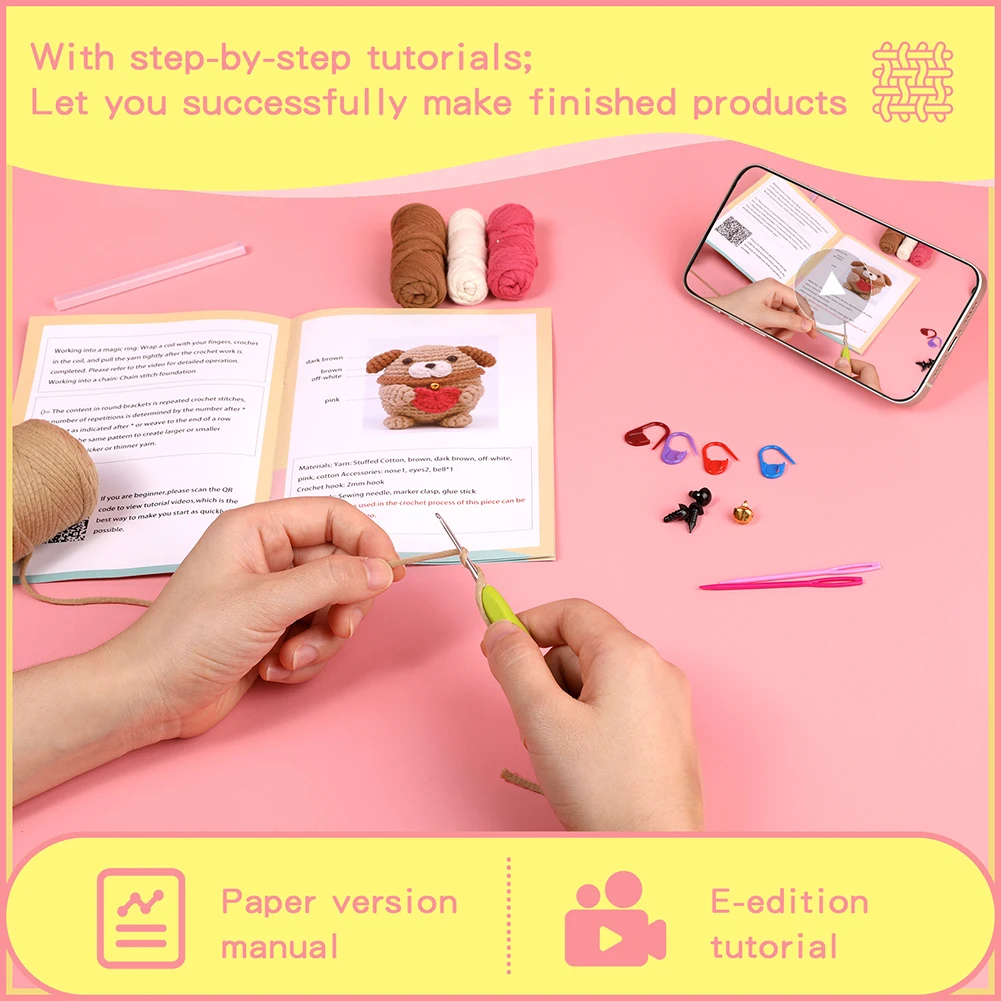Easy to Follow Crochet Kit for Beginners Learn New Skills with Three Cute Animals Perfect for Unwinding and Relaxing
Easy to Follow Crochet Kit for Beginners Learn New Skills with Three Cute Animals Perfect for Unwinding and Relaxing