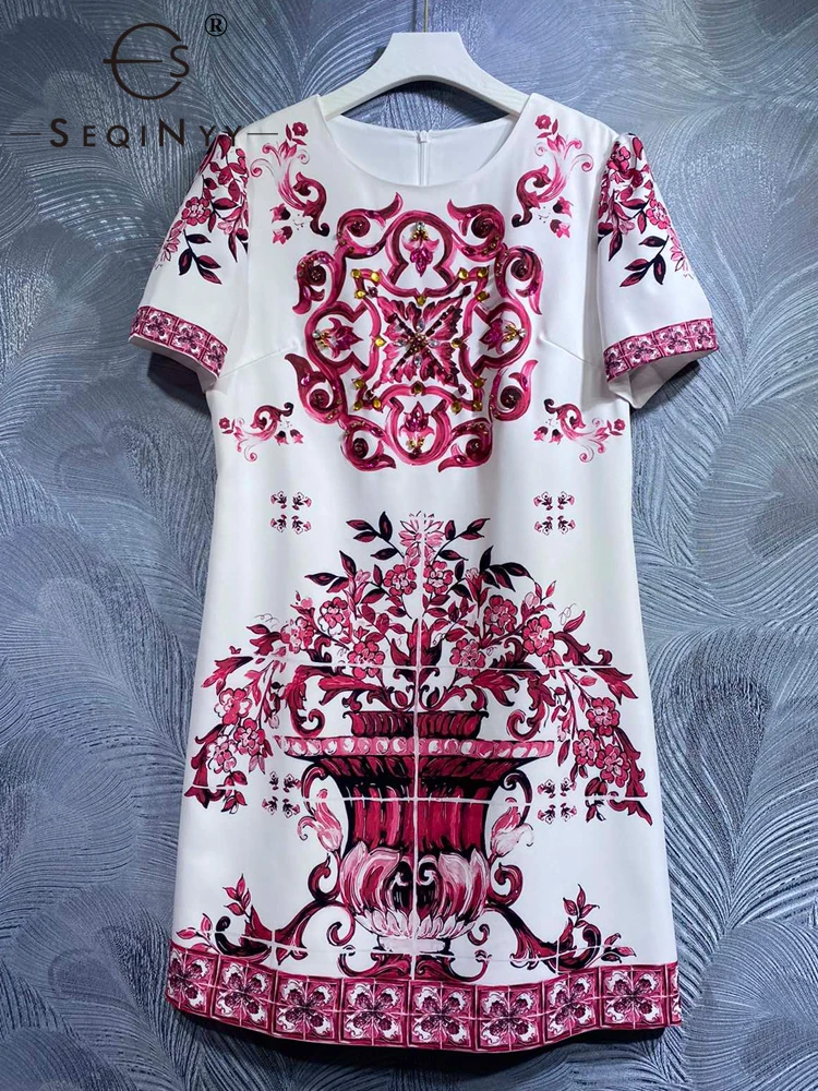 SEQINYY Sicily Dress Summer Spring New Fashion Design Women Runway High Street Vintage Red Flowers Print Beading A-Line Casual
SEQINYY Sicily Dress Summer Spring New Fashion Design Women Runway High Street Vintage Red Flowers Print Beading A-Line Casual