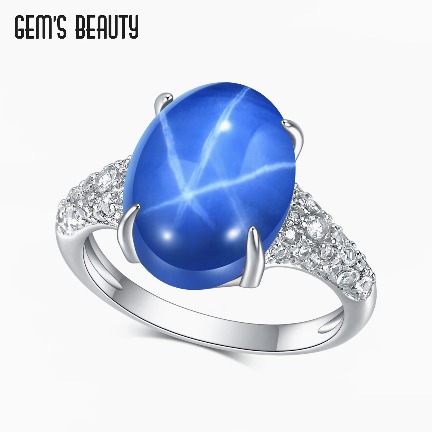 Gem's Beauty Oval Lab Star Sapphire White Sapphire Halo Rings 925 Sterling Silver Classic For Women Fine Jewelry Rings
Gem's Beauty Oval Lab Star Sapphire White Sapphire Halo Rings 925 Sterling Silver Classic For Women Fine Jewelry Rings