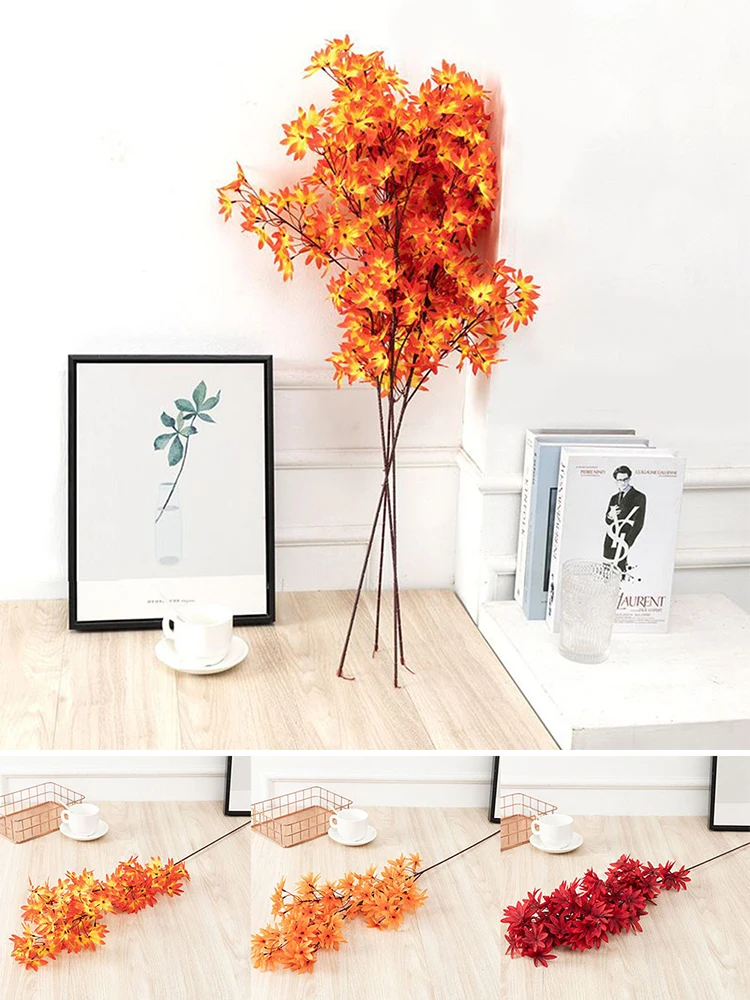 Artificial Maple Leaves Branch Simulated Fall Leaves Outdoor Home Decor For Autumn Harvest Party Thanksgiving Decoration 88cm
Artificial Maple Leaves Branch Simulated Fall Leaves Outdoor Home Decor For Autumn Harvest Party Thanksgiving Decoration 88cm