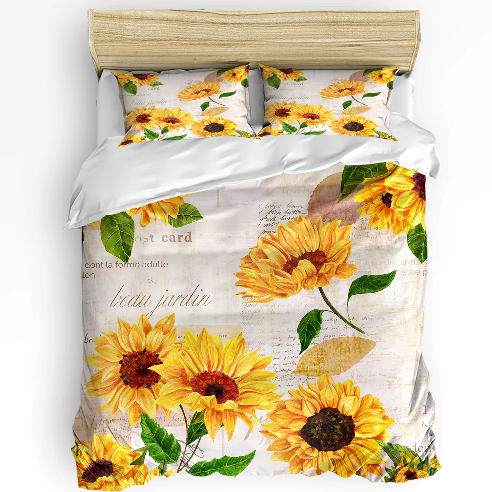 Sunflowers Retro Text 3pcs Duvet Cover Set with Pillow Case Double Comforter Bedding Set Quilt Cover Couple Bed
Sunflowers Retro Text 3pcs Duvet Cover Set with Pillow Case Double Comforter Bedding Set Quilt Cover Couple Bed