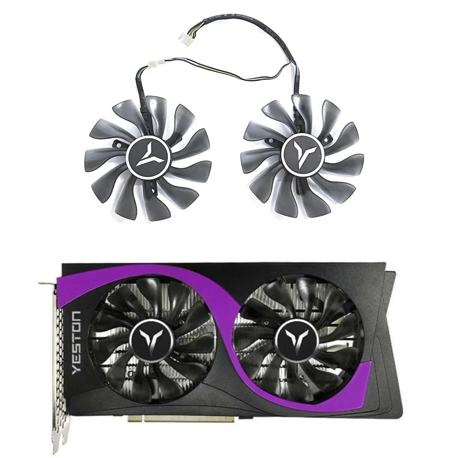 

New 85MM 4PIN RTX 2060 GPU fan for Yeston GTX1660 1660TI 160S RTX2060 God of Earth graphics card cooling