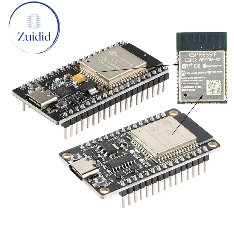 ESP32 TCH340C CP2102 Ble WiFi Wireless Expansion Development Board Module YPE-C USB Dual Core ESP32-DevKitC-32 ESP-WROOM-32
ESP32 TCH340C CP2102 Ble WiFi Wireless Expansion Development Board Module YPE-C USB Dual Core ESP32-DevKitC-32 ESP-WROOM-32