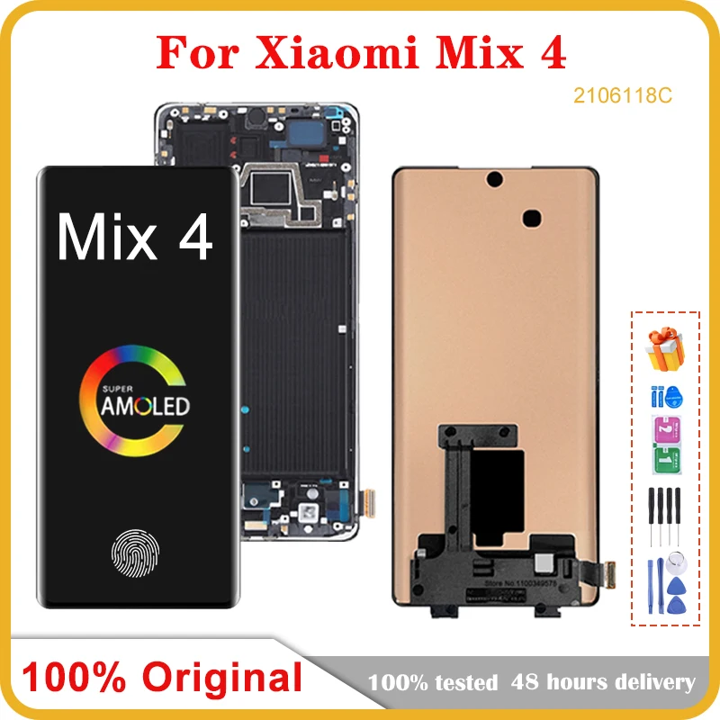 6.67" Original AMOLED For Xiaomi Mix 4 LCD 2106118C Display Touch Screen Digitizer Assembly For Mi Mix4 Display with Fingerprint
6.67" Original AMOLED For Xiaomi Mix 4 LCD 2106118C Display Touch Screen Digitizer Assembly For Mi Mix4 Display with Fingerprint