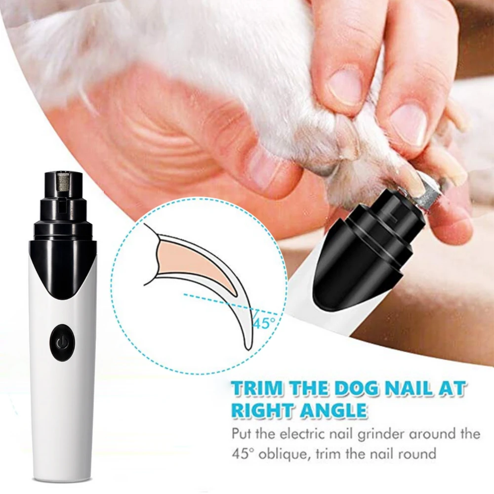 

Sdotter Rechargeable Pet Nail Grinder Dog Nail Clippers Painless USB Electric Cat Paws Nail Cutter Grooming Trimmer File US Drop