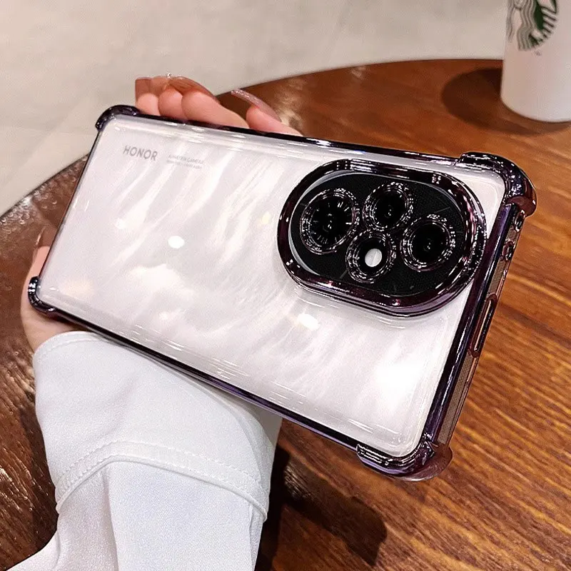 حافظة شفافة مطلية مقاومة للصدمات لهاتف هواوي هونور 200 برو 90 لايت ميت 50 60 حافظة من السيليكون الشفاف Honor200pro 34 حافظة شفافة مطلية مقاومة للصدمات لهاتف هواوي هونور 200 برو 90 لايت ميت 50 60 حافظة من السيليكون الشفاف Honor200pro