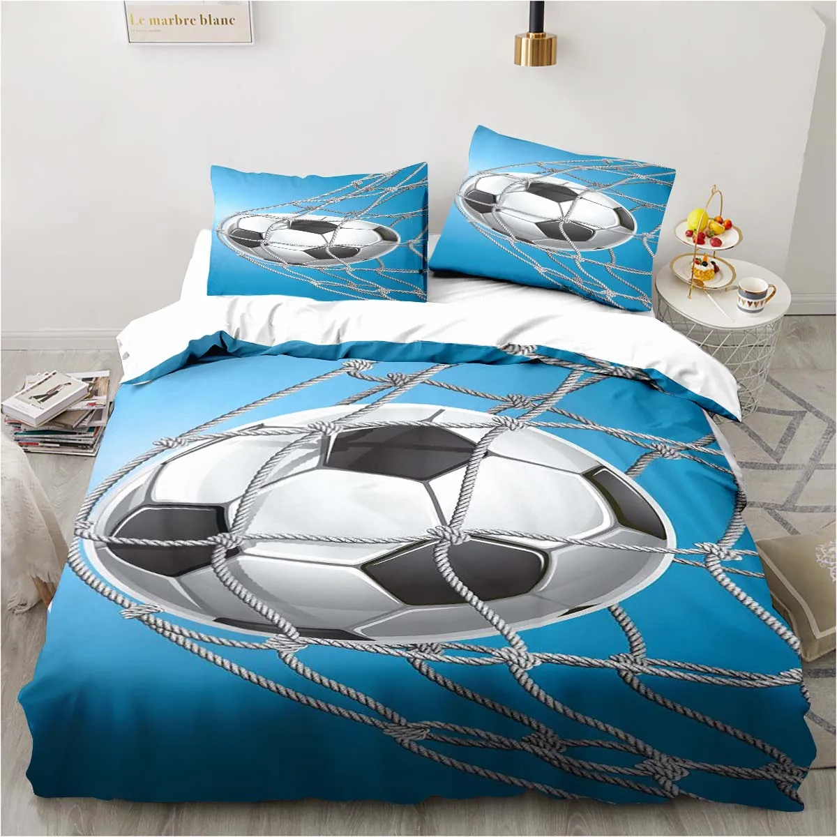 3D Soccer Football Printed Bedding Set Kids Bedroom Duvet Cover Pillow Case Single Bed Double Bed King Size Comforter Kids Gift
3D Soccer Football Printed Bedding Set Kids Bedroom Duvet Cover Pillow Case Single Bed Double Bed King Size Comforter Kids Gift