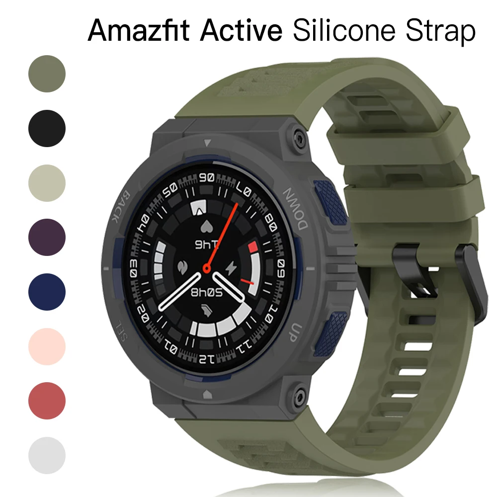 Silicone Strap for Amazfit Active Steel Buckle Sport Replacement Watchband Bracelet for Amazfit Active Band Accessories
Silicone Strap for Amazfit Active Steel Buckle Sport Replacement Watchband Bracelet for Amazfit Active Band Accessories