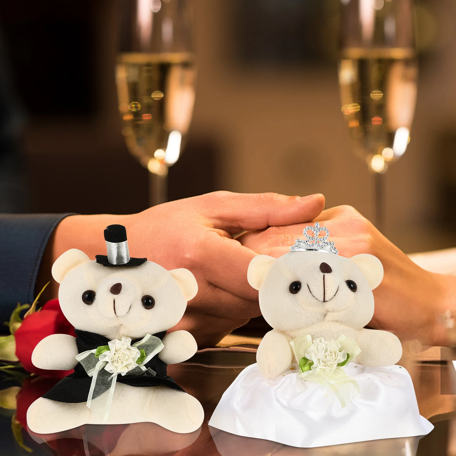Couple Bear Doll Decoration Adorable Bear Doll Adorn Valentine'S Day Gift Wedding Pair Bear Doll Wedding Decoration
Couple Bear Doll Decoration Adorable Bear Doll Adorn Valentine'S Day Gift Wedding Pair Bear Doll Wedding Decoration