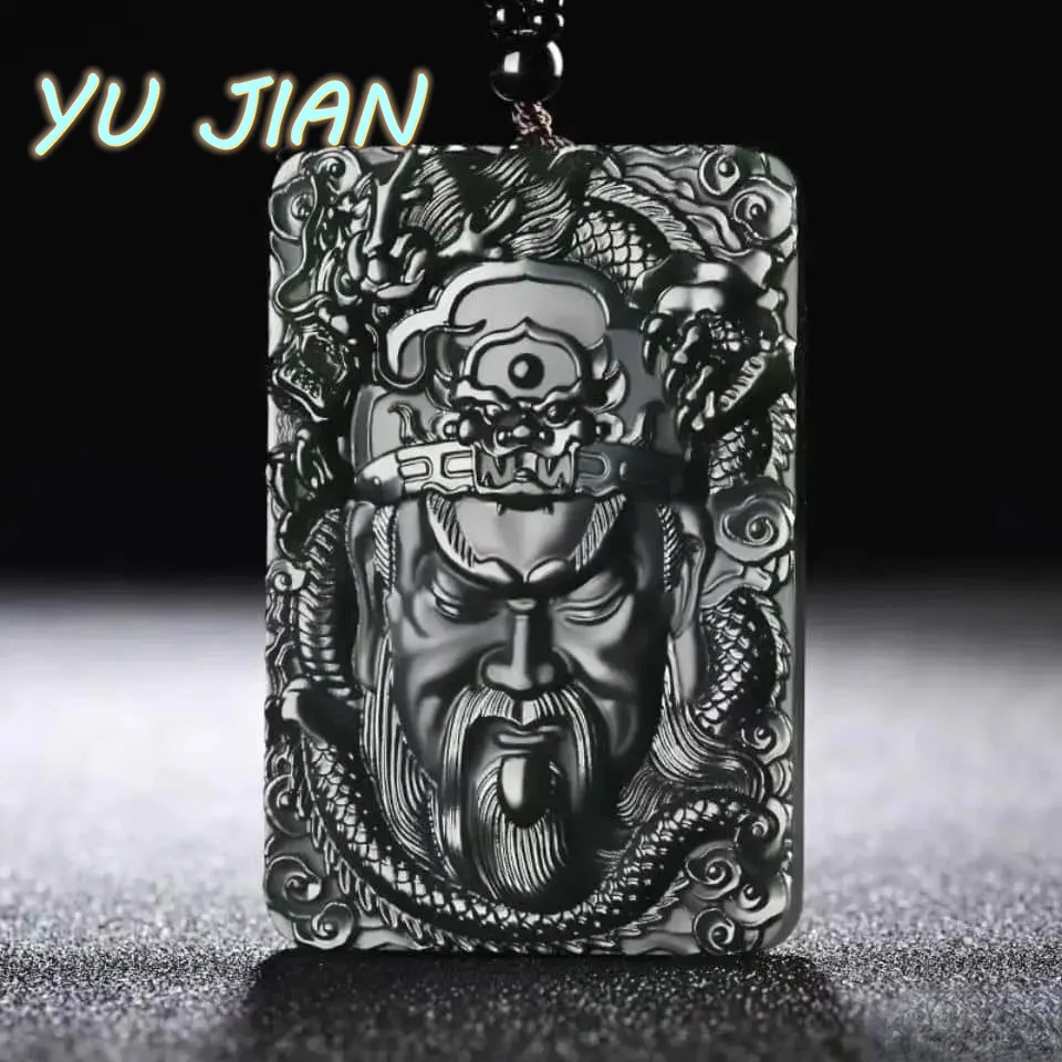 Hetian Jade Natural God of Wealth Guan Gong Pendant Jewelry Hand Carved Men's Women's Good Luck Fashion Necklace With Chain Gift
Hetian Jade Natural God of Wealth Guan Gong Pendant Jewelry Hand Carved Men's Women's Good Luck Fashion Necklace With Chain Gift