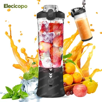 Portable Electric Juicer Fruit Mixers 600ML Blender with 4000mAh USB Rechargeable Smoothie Mini Blender Multifunction Machine