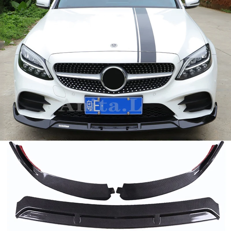 Front Bumper Lip Body Kit Spoiler Splitters For Benz C Class W205 C205 C180 C200 Sport 2015-2021 Glossy Black Carbon Fiber Look
Front Bumper Lip Body Kit Spoiler Splitters For Benz C Class W205 C205 C180 C200 Sport 2015-2021 Glossy Black Carbon Fiber Look