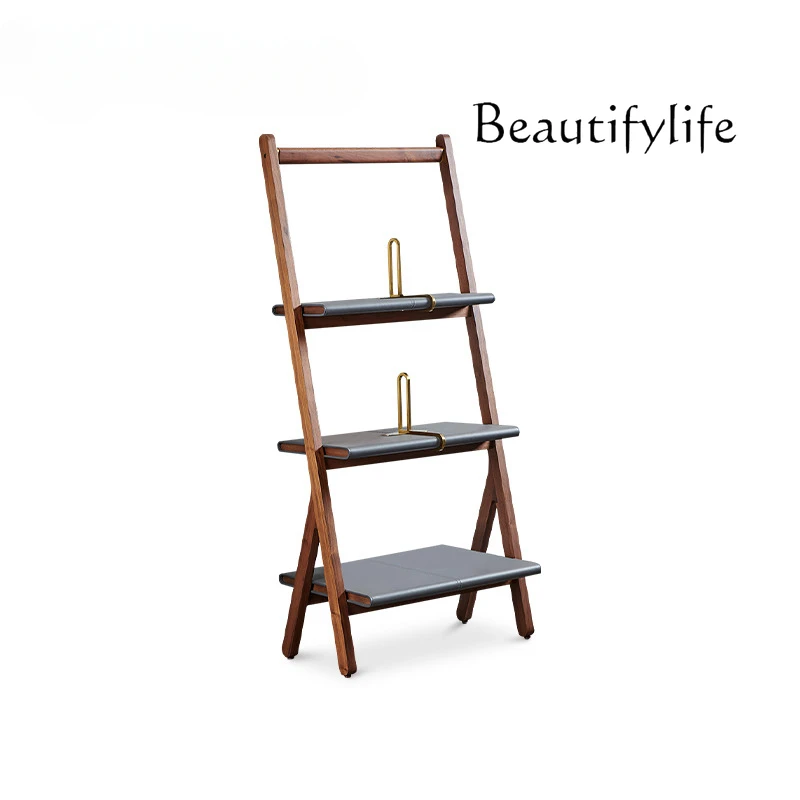 Nordic Light Luxury Saddle Leather Bookshelf North America Walnut Decoration Shelf Italian Minimalist Study Shelf
Nordic Light Luxury Saddle Leather Bookshelf North America Walnut Decoration Shelf Italian Minimalist Study Shelf