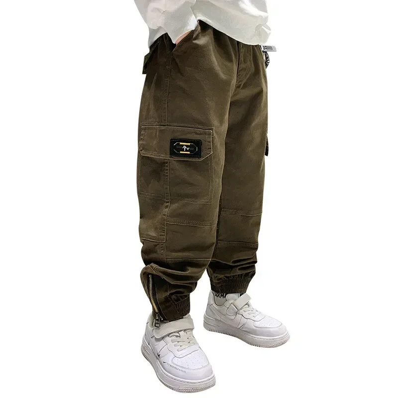 Korea Stylish School Boy Casual Cargo Pants With Side Zipper Trousers For Child Spring Pencil Sweatpants For Teenage Baby 5-14T
Korea Stylish School Boy Casual Cargo Pants With Side Zipper Trousers For Child Spring Pencil Sweatpants For Teenage Baby 5-14T