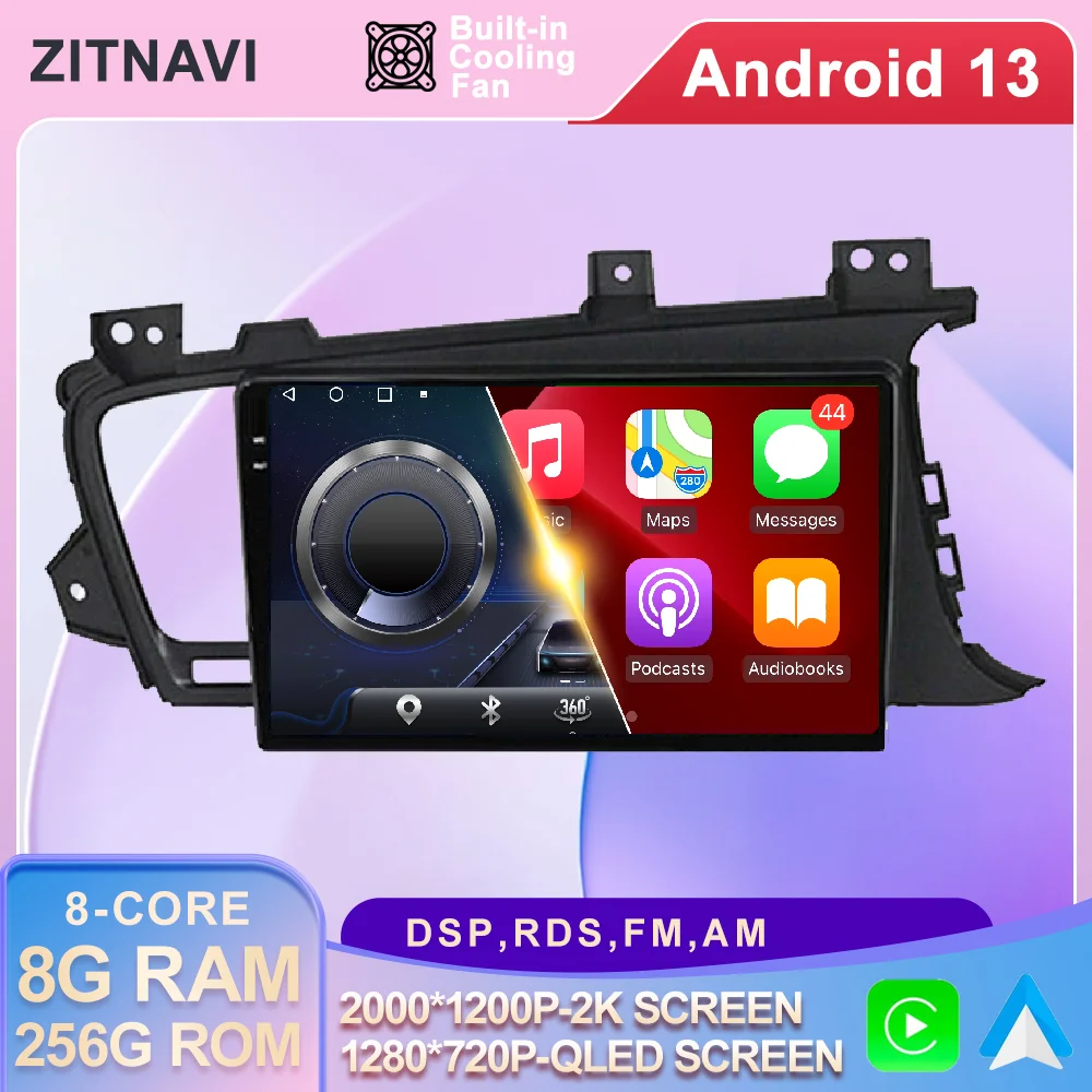 

9 Inch Android 13 For Kia Optima K5 3 TF RHD 2010 - 2016 Car Radio Wireless Carplay Auto Multimedia Autoradio 4G LTE No 2din DSP