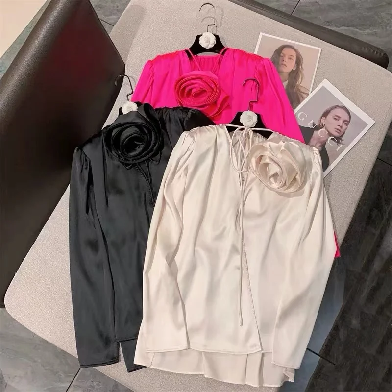 2024 Spring New Fashion Elegant V Neck Blouses Shirts For Women Long Sleeve Smooth Satin Top Blusas
2024 Spring New Fashion Elegant V Neck Blouses Shirts For Women Long Sleeve Smooth Satin Top Blusas