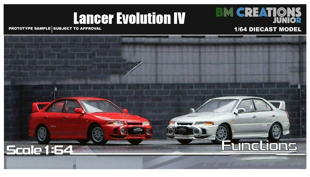 Новинка, миниатюрный автомобиль BMC в масштабе 1/64, Lancer Evolution VII, правый руль от BM Creations JUNIOR +, литые игрушки на колесах
Новинка, миниатюрный автомобиль BMC в масштабе 1/64, Lancer Evolution VII, правый руль от BM Creations JUNIOR +, литые игрушки на колесах