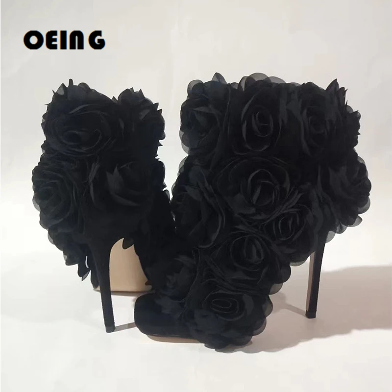 Summer Women Flowers Embellishments Ankle Boots Sexy Peep Toe Stiletto Heels Sandals Female Fashion Party Shoes Botas De Mujer 
Summer Women Flowers Embellishments Ankle Boots Sexy Peep Toe Stiletto Heels Sandals Female Fashion Party Shoes Botas De Mujer
