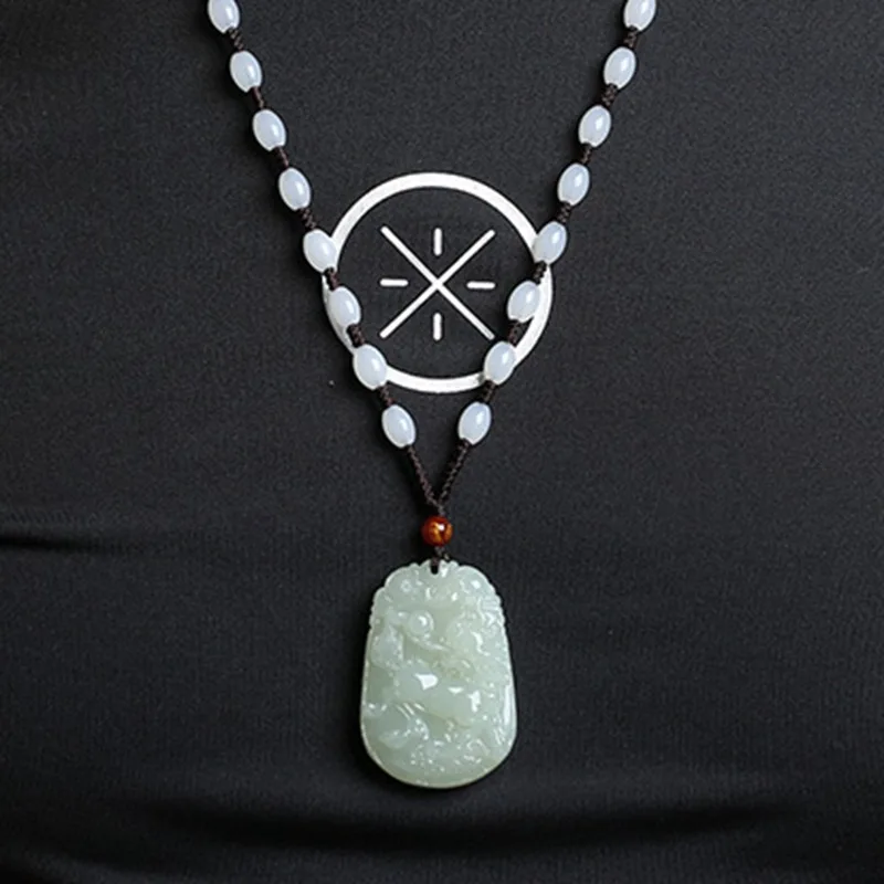 

Xinjiang Hetian White Jade Pi Xiu Pendant Men's and Women's Brand Jade Pendant Factory PriceIWholesale