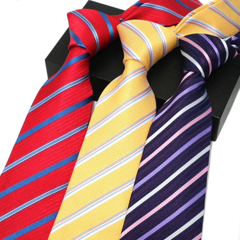 

Fashion Men's Tie Neckties 8CM Jacquard Woven Striped Polka Dot Wedding Party Business Mens Neck Ties Neckwear