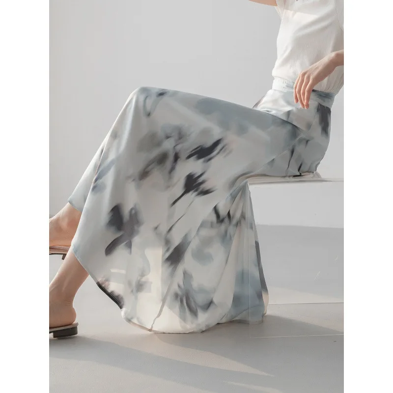 2023 New Summer Women Stain Mid Long Skirt Tie Dye High Waist Elegant Printing Lady Skirt Two Colors
2023 New Summer Women Stain Mid Long Skirt Tie Dye High Waist Elegant Printing Lady Skirt Two Colors
