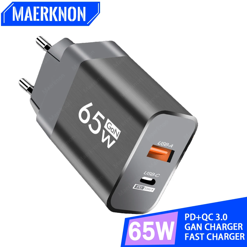 65W USB C Charger Quick Phone Charger PD Type C Wall Charger For iPhone Xiaomi Samsung Huawei Portable EU/US Plug Power Adapter
65W USB C Charger Quick Phone Charger PD Type C Wall Charger For iPhone Xiaomi Samsung Huawei Portable EU/US Plug Power Adapter