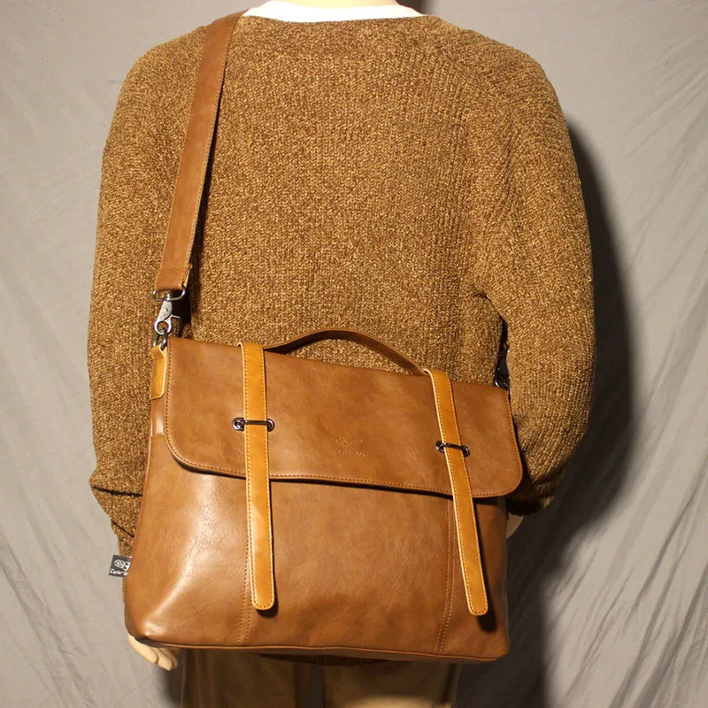 Vintage Portable 14 inch Laptop Briefcase For Men Soft PU Leather Envelope Bag Large Capacity Shoulder Bag Crossbody Bag
Vintage Portable 14 inch Laptop Briefcase For Men Soft PU Leather Envelope Bag Large Capacity Shoulder Bag Crossbody Bag