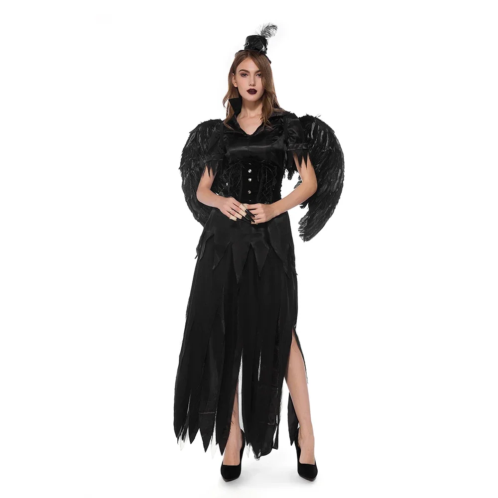 

Sexy Dark Angel Cosplay Costume Women Halloween Role Playing Angel Cosplay Fancy Party Dress Up Carnival Fantasia Outfit