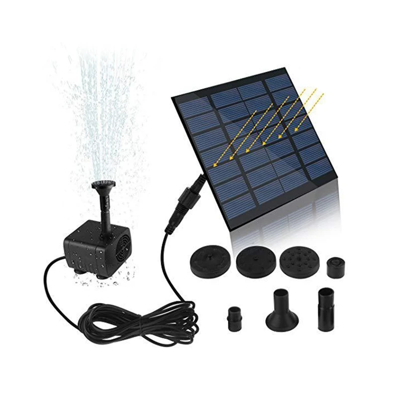 

Solar Hydroponics Submersible Pump With 7 Nozzles Water Pump Filter Multifunctional