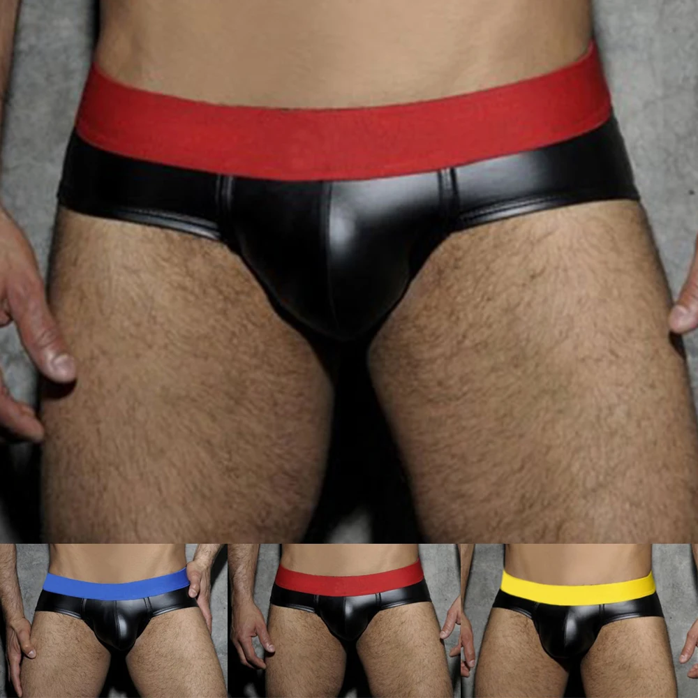 Men Sexy Stretch Sissy Underwear Briefs Leather Underpants Cueca Masculina U Pouch Male Panties Briefs Gay Underwear Ropa Pants
Men Sexy Stretch Sissy Underwear Briefs Leather Underpants Cueca Masculina U Pouch Male Panties Briefs Gay Underwear Ropa Pants