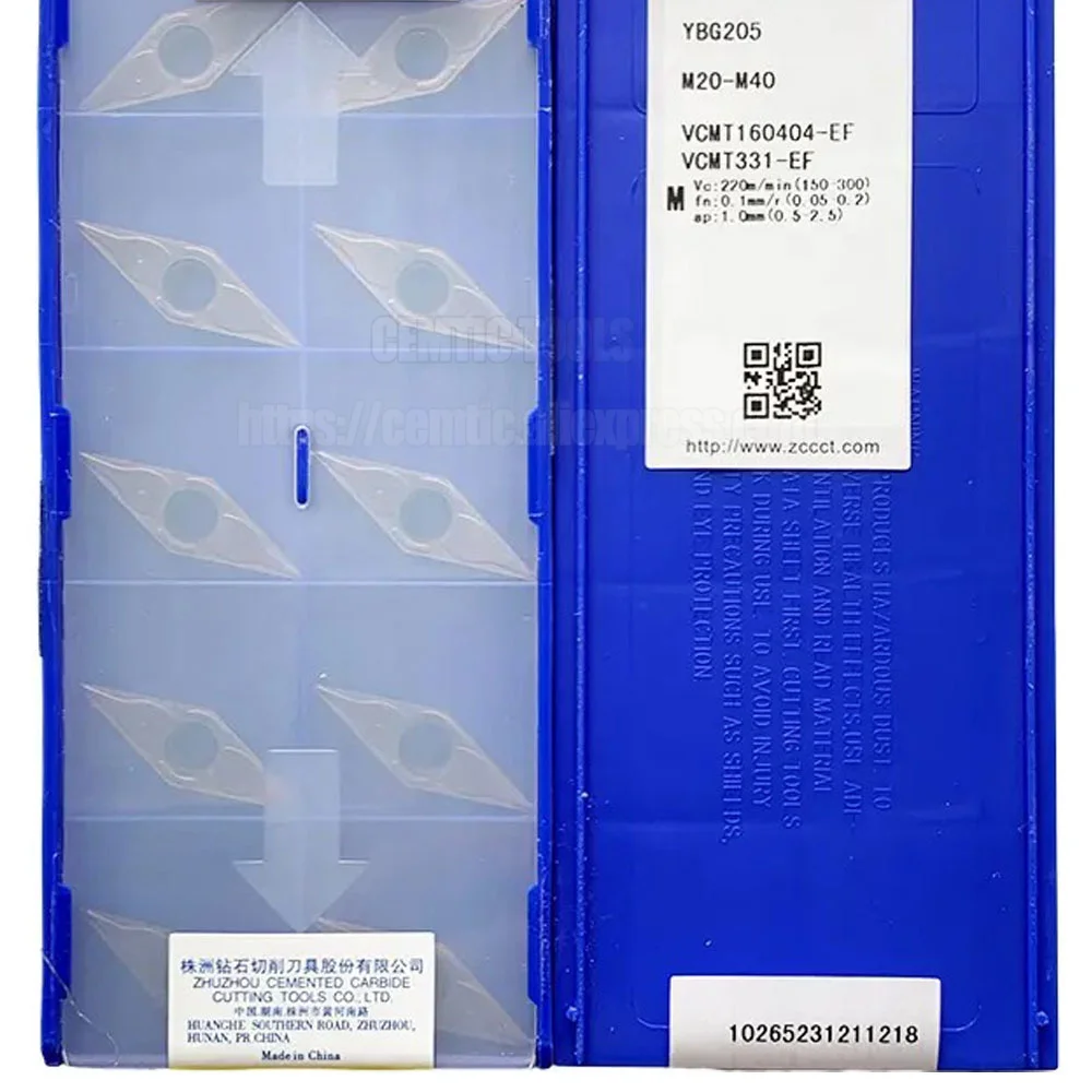 VCMT 160404 EF ZCC VCMT160404-EF YBG205 External turning tool with inner hole turning tool
VCMT 160404 EF ZCC VCMT160404-EF YBG205 External turning tool with inner hole turning tool