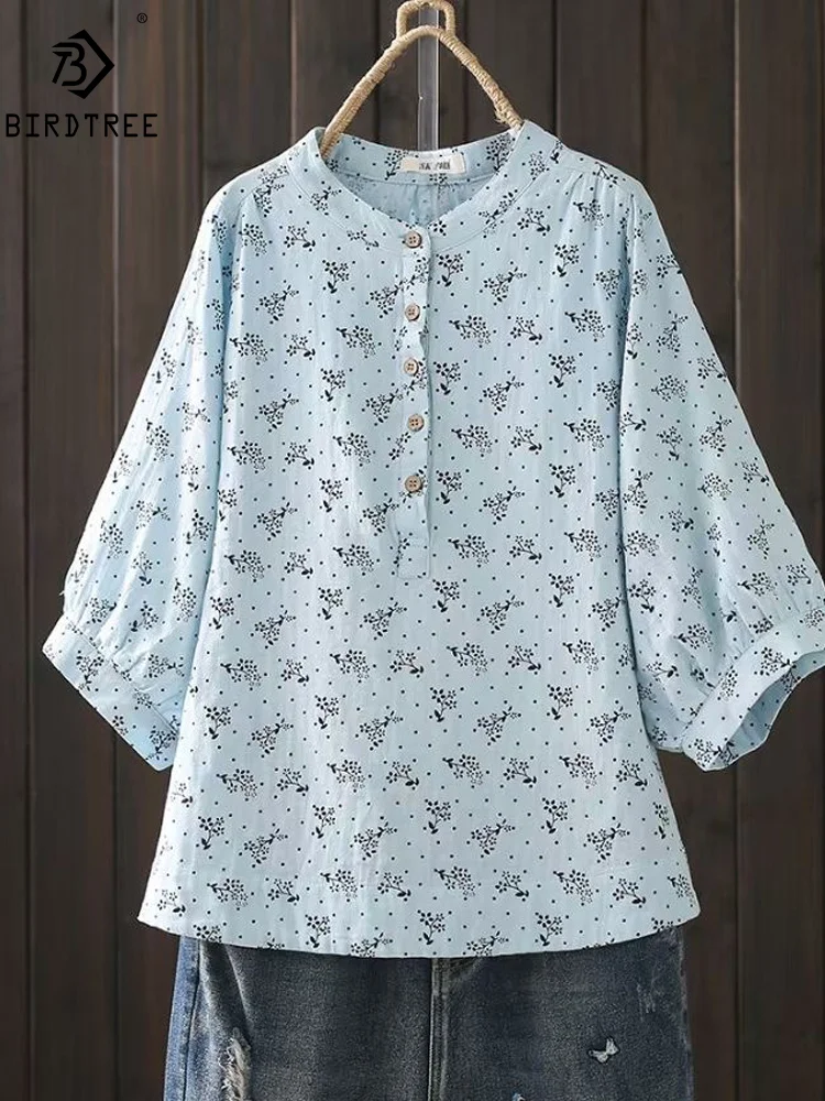 New Spring Cotton Yarn Retro Shirt Women Half Sleeve Round Neck Printed Tops Girl Loose Casual Blouses 2024 Summer T45620QM
New Spring Cotton Yarn Retro Shirt Women Half Sleeve Round Neck Printed Tops Girl Loose Casual Blouses 2024 Summer T45620QM