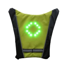 New LED Turn Signal Vest Led Reflective Vest Warning Direction Backpack with Remote Controller for Night Cycling Running Walking
New LED Turn Signal Vest Led Reflective Vest Warning Direction Backpack with Remote Controller for Night Cycling Running Walking