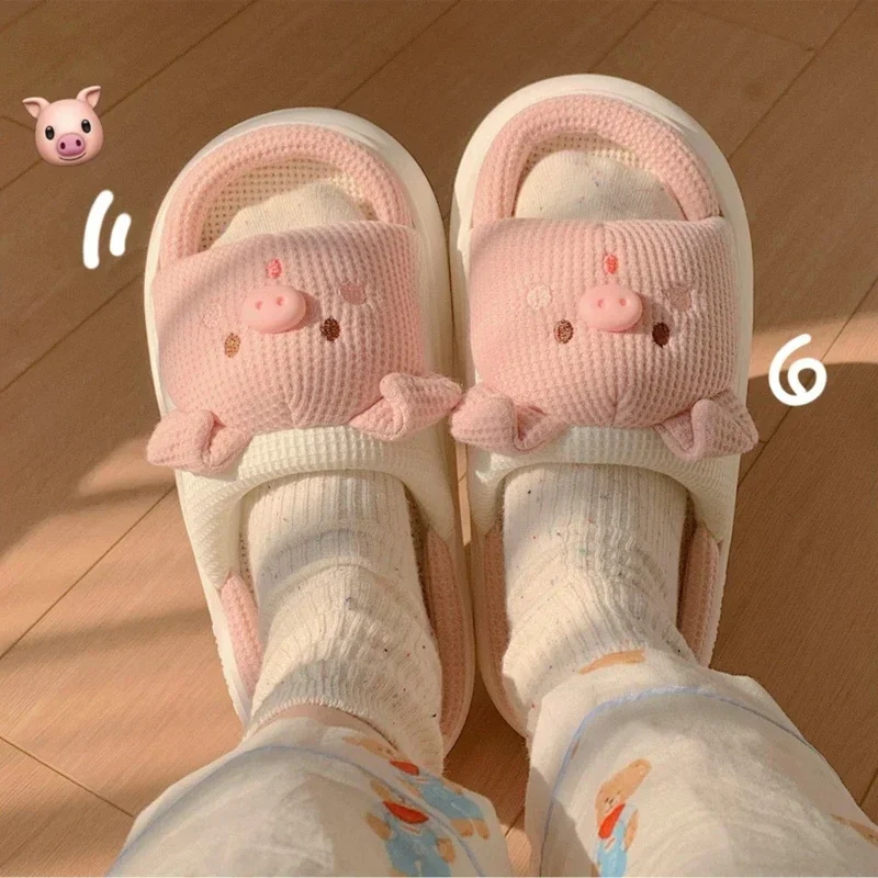Cute Cartoon Pig Slippers 2023 Women's Slippers Summer Indoor Bedroom Slippers Soft Thick Soled Funny Shoes Linen Slides Lovely
Cute Cartoon Pig Slippers 2023 Women's Slippers Summer Indoor Bedroom Slippers Soft Thick Soled Funny Shoes Linen Slides Lovely