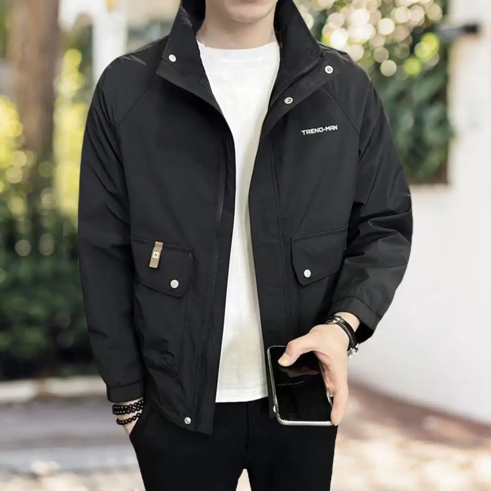 Classic Men Coat Men's Windproof Stand Collar Winter Coat with Zipper Closure Pockets Smooth Long Sleeve Jacket for Fall Soft
Classic Men Coat Men's Windproof Stand Collar Winter Coat with Zipper Closure Pockets Smooth Long Sleeve Jacket for Fall Soft