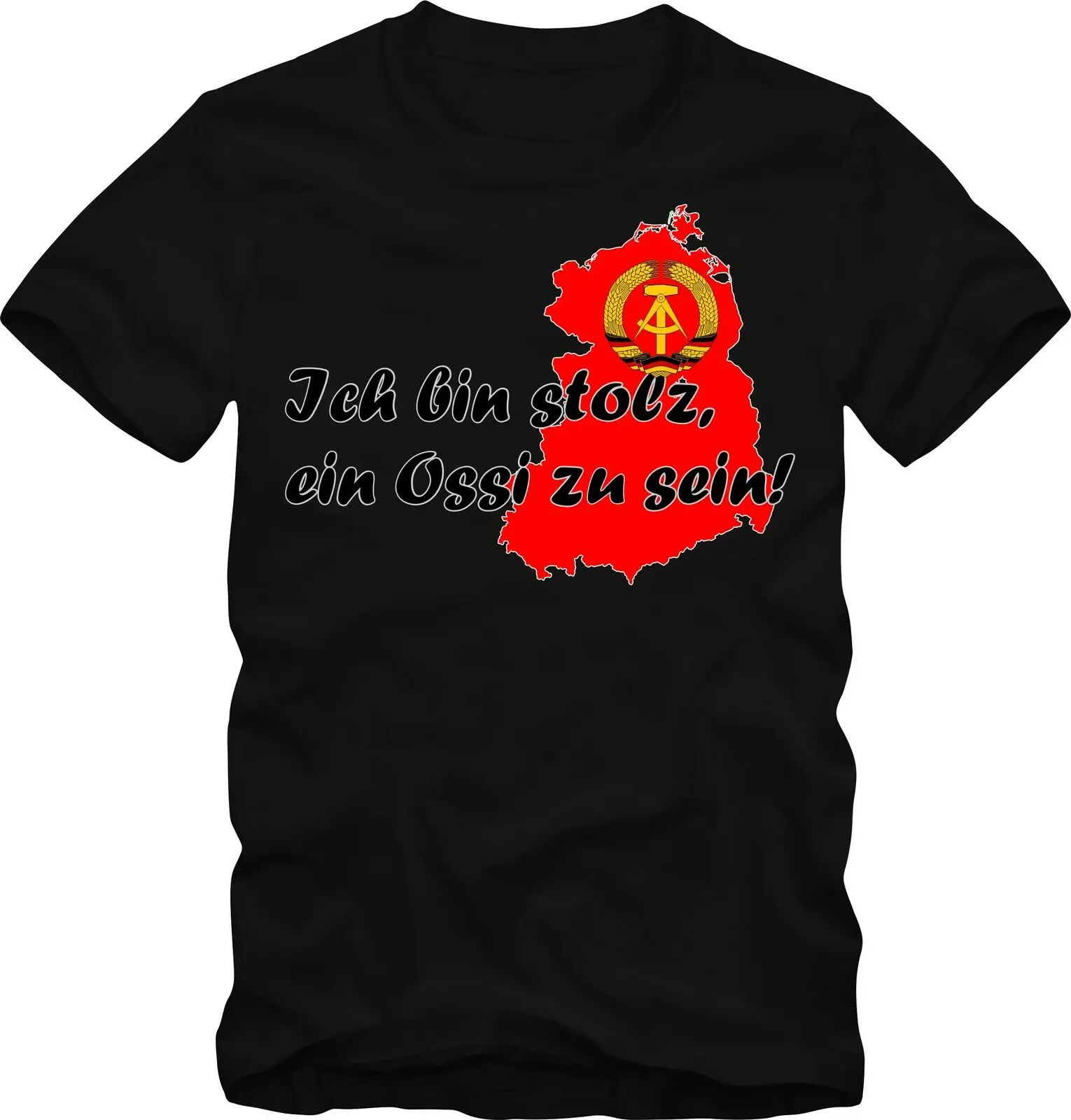 

"Ich Bin Stolz Ein Ossi Zu Sein" Grafik T-Shirt Men's 100% Cotton Casual T-shirts Loose Top Size S-3XL