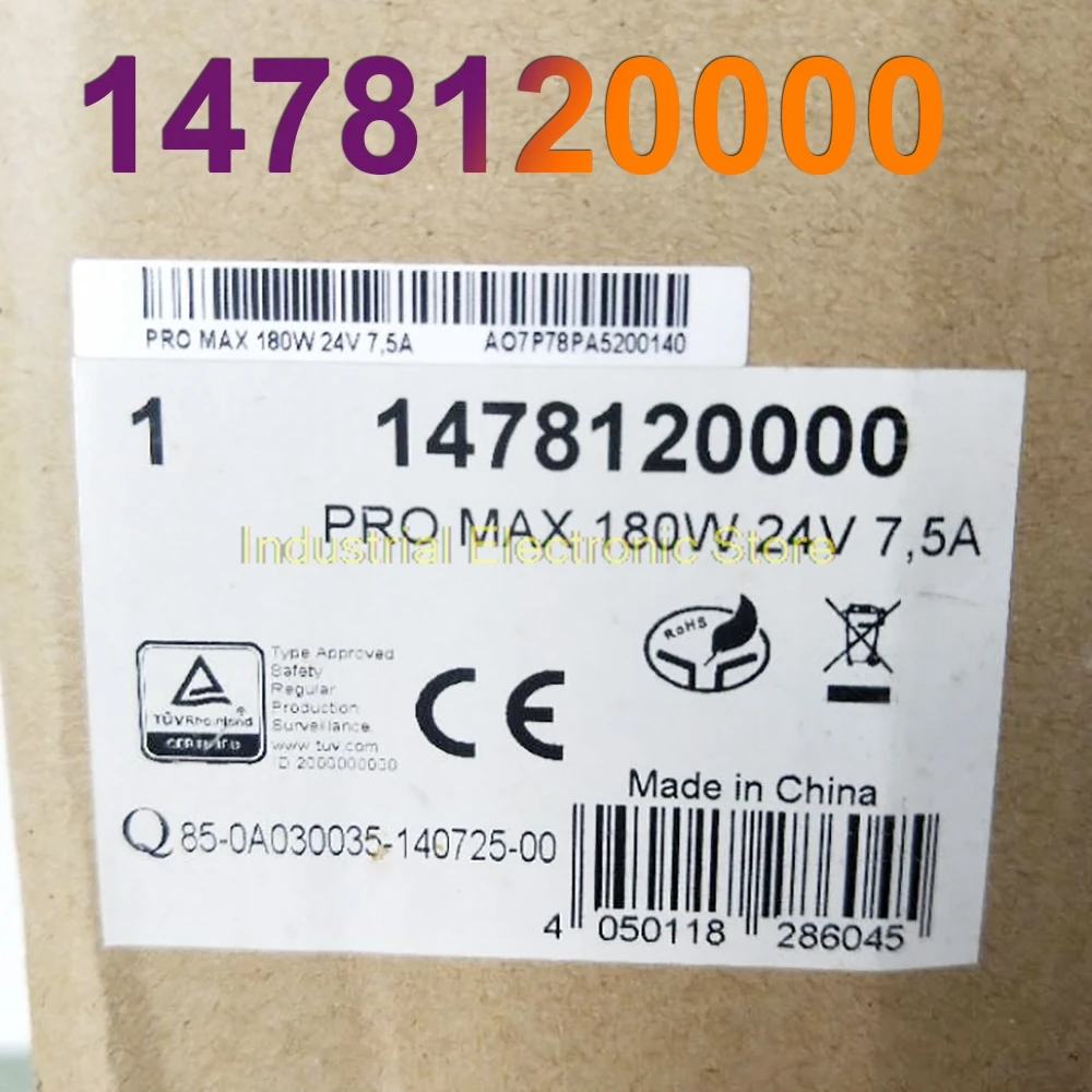 Новый импульсный источник питания PRO MAX 180 Вт 24 В 1478120000 а для Weidmuller
Новый импульсный источник питания PRO MAX 180 Вт 24 В 1478120000 а для Weidmuller