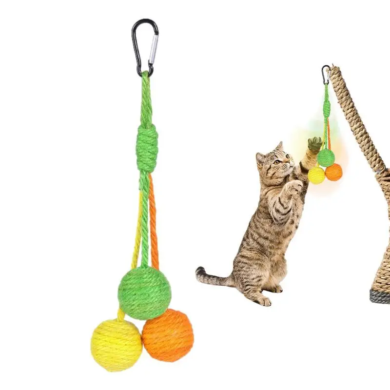 Cat Toy Sisal Ball kitten Scratch Toy Bite-resistant Interactive Chewable toy cat Hanging Rolling Ball toy indoor pet supplies
Cat Toy Sisal Ball kitten Scratch Toy Bite-resistant Interactive Chewable toy cat Hanging Rolling Ball toy indoor pet supplies