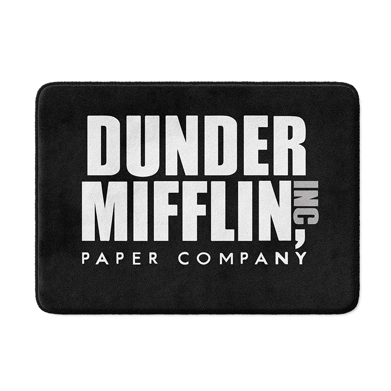 

Aertemisi Dunder Mifflin Paper Company The Office Bath Mat with Non Slip Base Absorbent Super Cozy Flannel Floor Rug Carpet