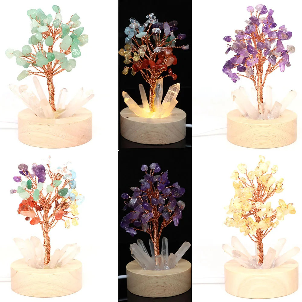 Tree of Life LED Lamp Natural Stone Healing Crystal Clear Quartz Point Wand Raw Rock Mineral Night Light Crafts Home Decor Gift
Tree of Life LED Lamp Natural Stone Healing Crystal Clear Quartz Point Wand Raw Rock Mineral Night Light Crafts Home Decor Gift
