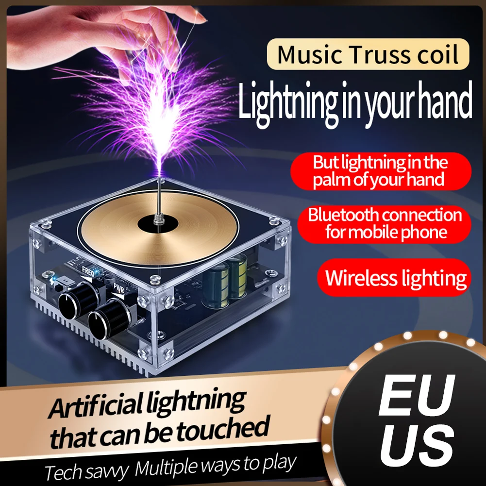Musical Tesla Coil Bluetooth Music Coil Loudspeaker Touchable Artificial Lightning Electric Power Wireless Transmission Toy
Musical Tesla Coil Bluetooth Music Coil Loudspeaker Touchable Artificial Lightning Electric Power Wireless Transmission Toy