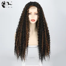 XISHIXIU Lace Wig Synthetic Kinky Curly Wigs Black Ombre Brown Color 28 Inch Hair Wigs For Women Cosplay
XISHIXIU Lace Wig Synthetic Kinky Curly Wigs Black Ombre Brown Color 28 Inch Hair Wigs For Women Cosplay