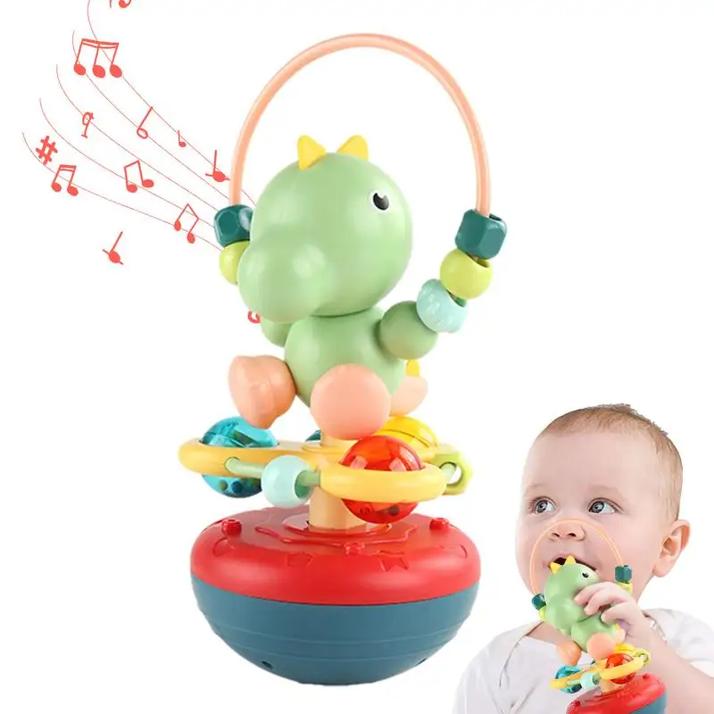 

Teething Rattle Toys Sensory Biting Soothing Toy For Toddler Hand-Eye Coordination Cute Animal Teething Toys